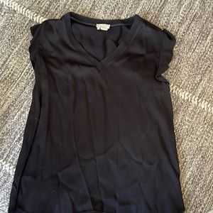 Kate Spade black blouse, sz M, ruffle detail on sleeve